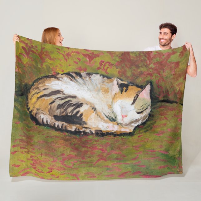 Cat, August Macke Fleece Blanket (In Situ)