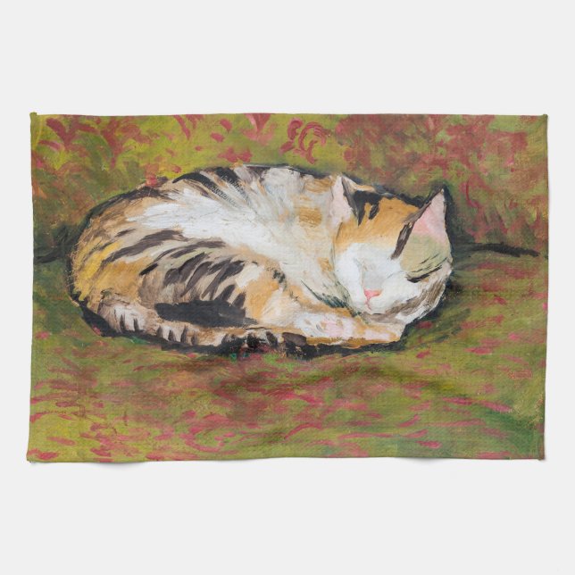 Cat, August Macke Kitchen Towel (Horizontal)