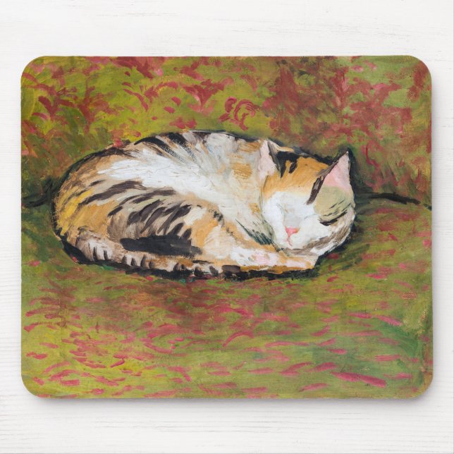 Cat, August Macke Mouse Pad (Front)