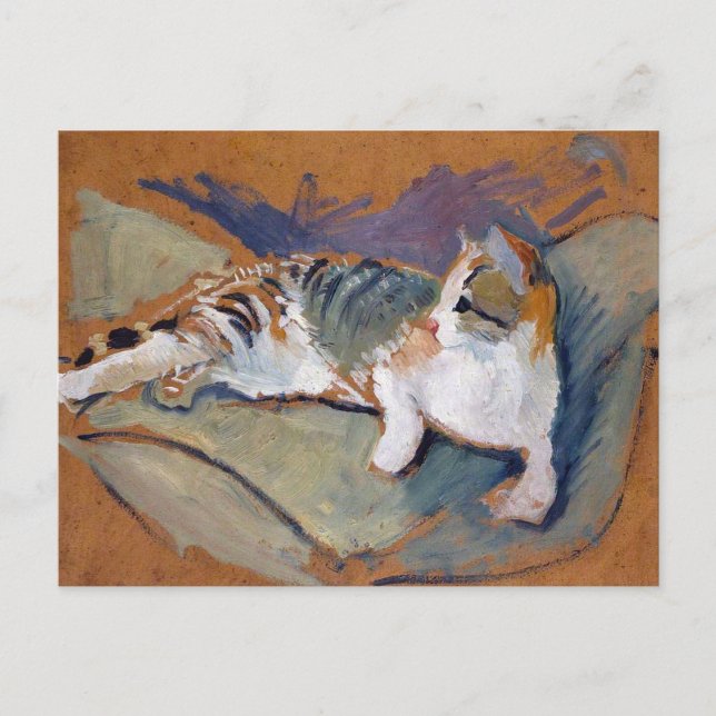 Cat, August Macke Postcard (Front)