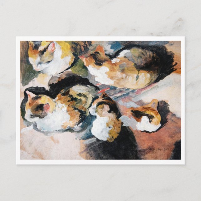 Cat, August Macke Postcard (Front)