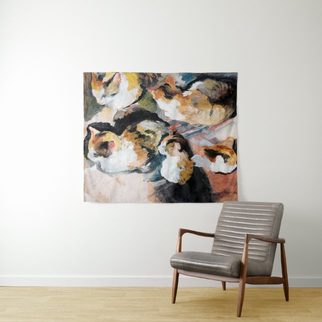 Cat, August Macke Tapestry (In Situ (Horizontal))
