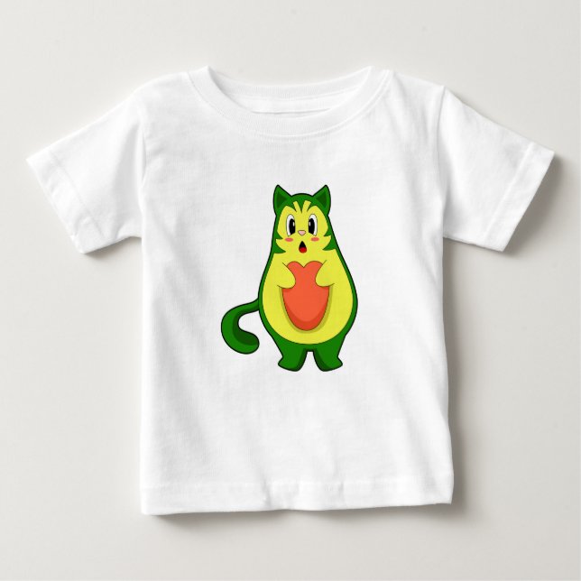 Cat Avocado Baby T-Shirt (Front)