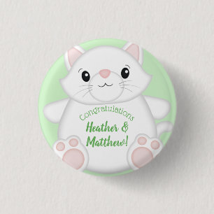 Cat Baby Shower Kitty 3 Cm Round Badge