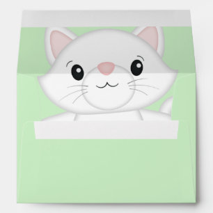 Cat Baby Shower Kitty Envelope