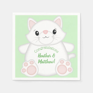 Cat Baby Shower Kitty Napkin