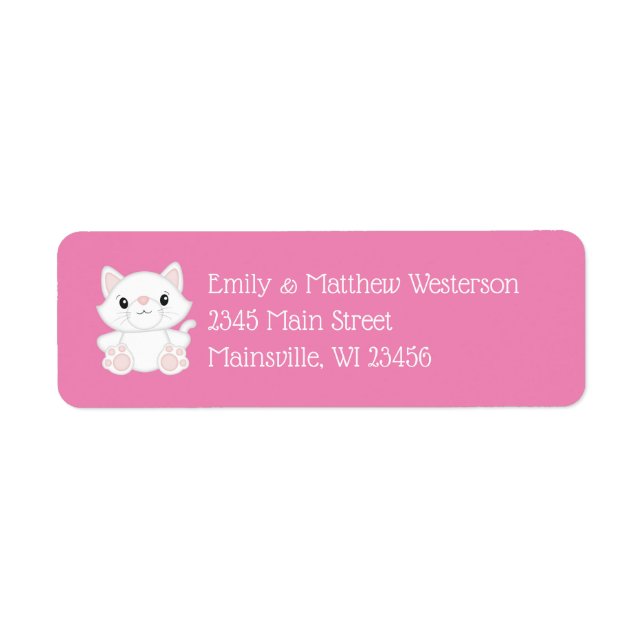 Cat Baby Shower Kitty Pink (Front)
