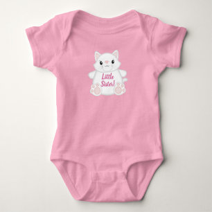Cat Baby Shower Kitty Pink Baby Bodysuit
