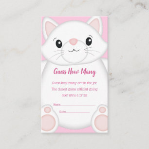 Cat Baby Shower Kitty Pink Enclosure Card