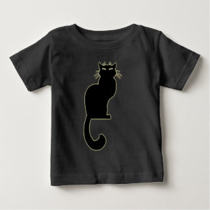 Cat Baby's Shirt Black Cat Art Toddler Shirt