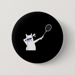 Cat Badminton Shuttle For Men Women Kids 6 Cm Round Badge