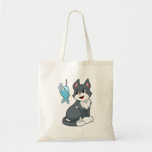 Cat Bait Fish Tote Bag