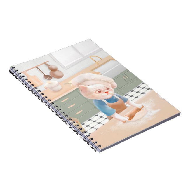 Cat Baker Baby – Cozy Morning Kneading Notebook (Right Side)