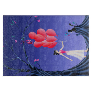 Cat & Ballerina at Midnight Tree Cutting Board