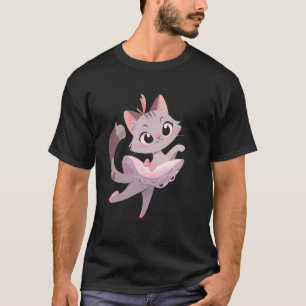 Cat Ballet Dancer Cute Kitty Music Classical Teach T-Shirt