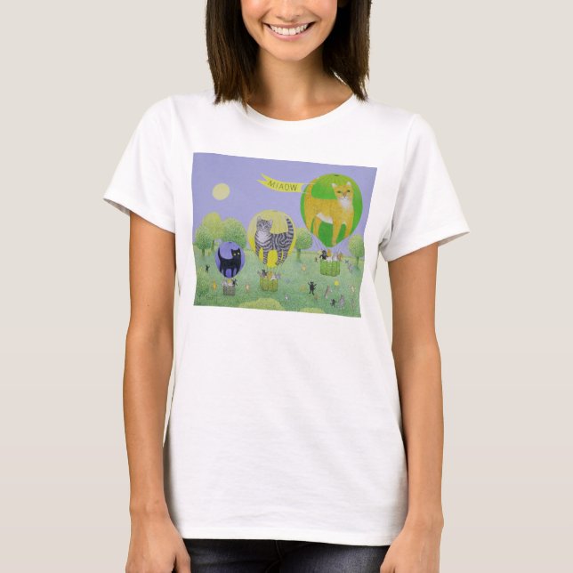 Cat Balloon Race T-Shirt (Front)