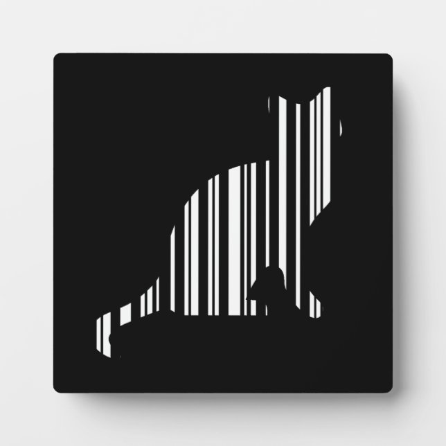 CAT BAR CODE Kitty Barcode Pet Pattern Design Plaque (Front)