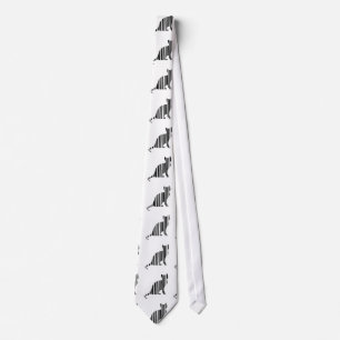 CAT BAR CODE Kitty Barcode Pet Pattern Design Tie
