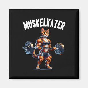 Cat Barbell Design For Bodybuilders Bodybuilding Magnet