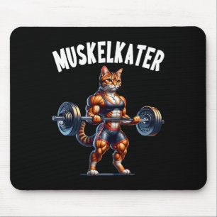 Cat Barbell Design For Bodybuilders Bodybuilding  Mouse Pad