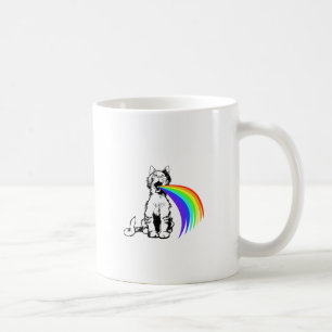 Cat Barfing Rainbow Coffee Mug