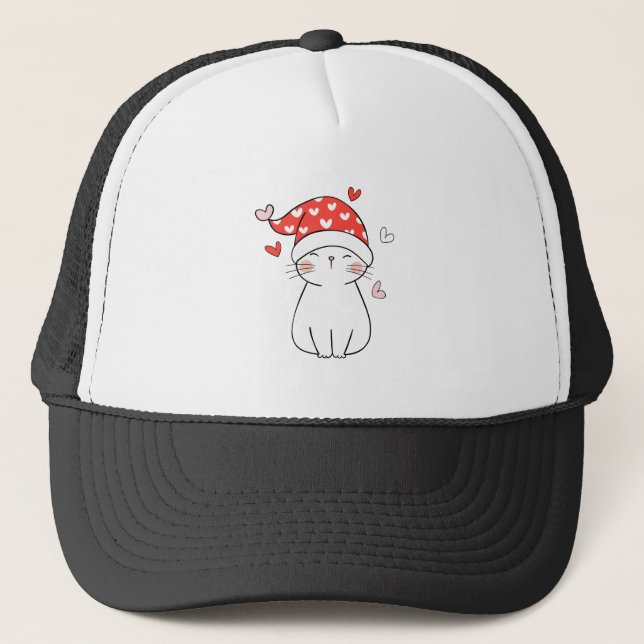 cat baseball tucker hat (Front)
