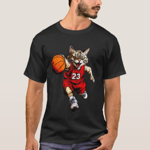 Cat Basketball Basketball Player Cat T-Shirt