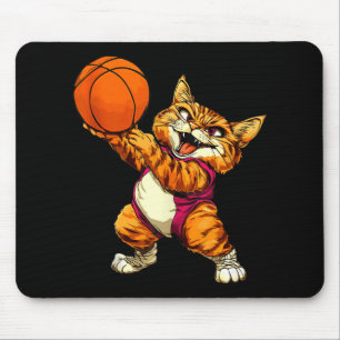 Cat Basketball_basketballer Cat Tank Top  Mouse Pad