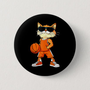 Cat Basketball Player _ Basketball Cat Tank Top_1  6 Cm Round Badge