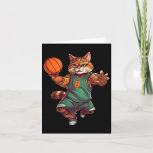 Cat Basketball Player  Card