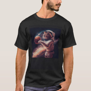 Cat Basketball Space 1 T-Shirt