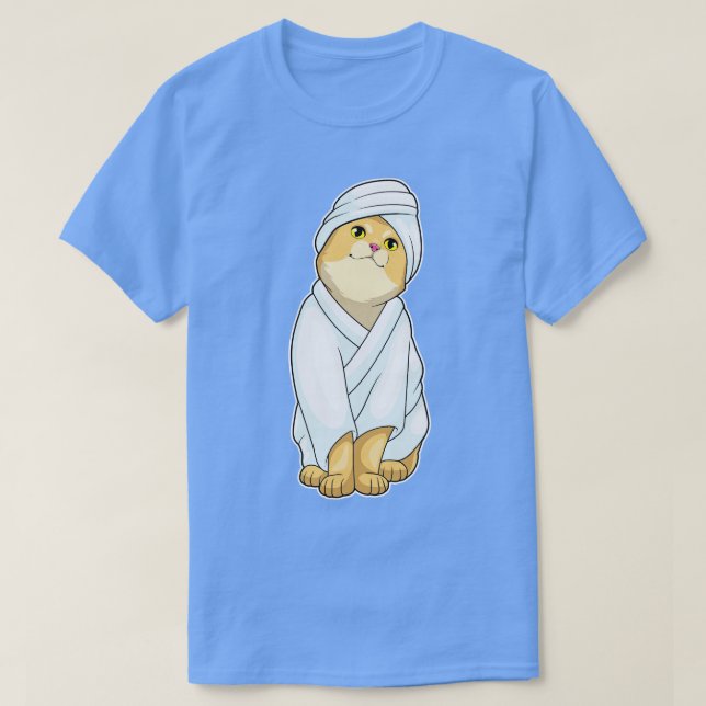 Cat Bath Bathrobe  T-Shirt (Design Front)