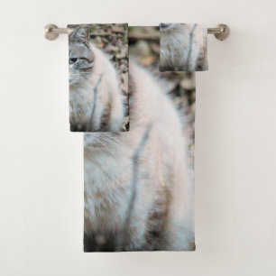 Cat Bath Towel Set
