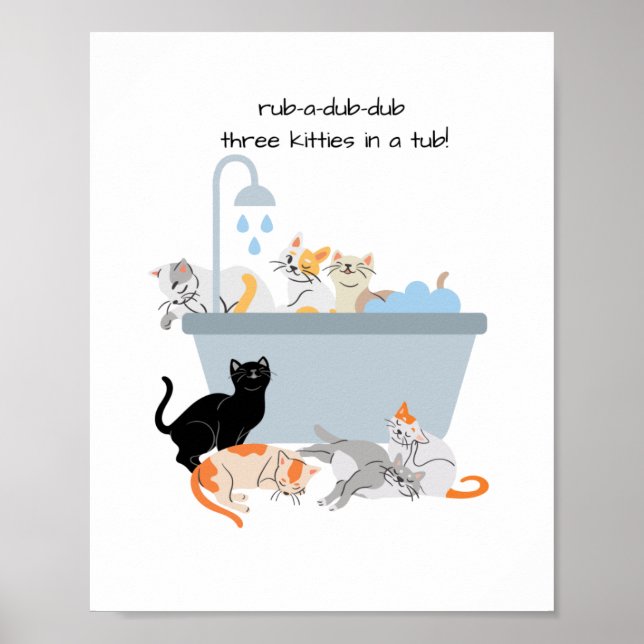 Cat bathroom wall art  (Front)