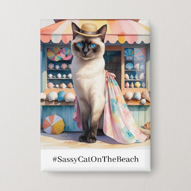 Cat Beach themed for Siamese Cat lovers  (Front)