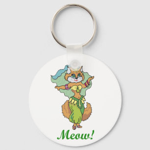 Cat Belly Dancer Key Ring