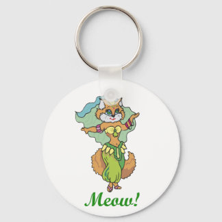Cat Belly Dancer Key Ring