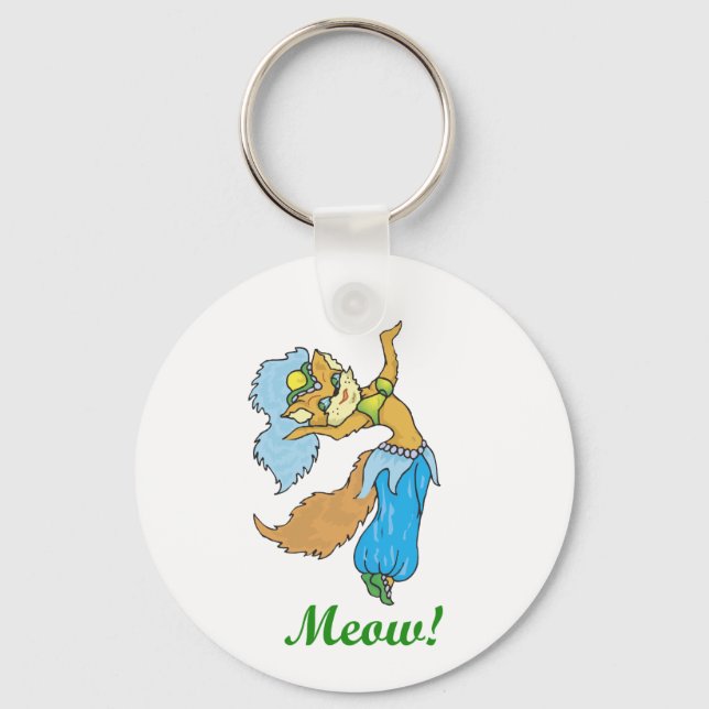 Cat Belly Dancer Key Ring (Front)
