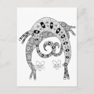cat bend postcard