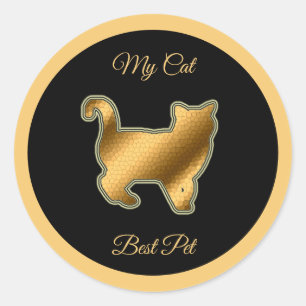 Cat Best Pet Classic Round Sticker