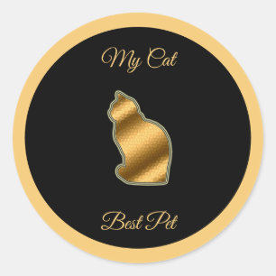 Cat Best Pet Classic Round Sticker