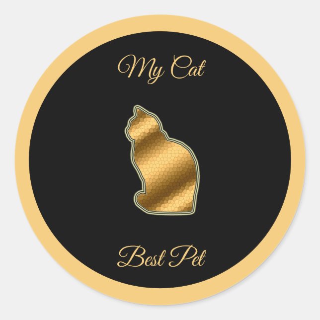 Cat Best Pet Classic Round Sticker (Front)