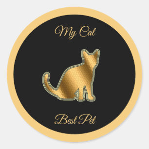 Cat Best Pet Classic Round Sticker