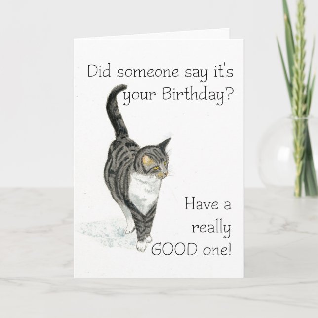Cat Birthday Card (Front)