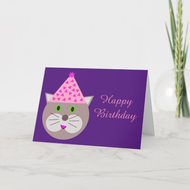  Cat Birthday Card (Front)