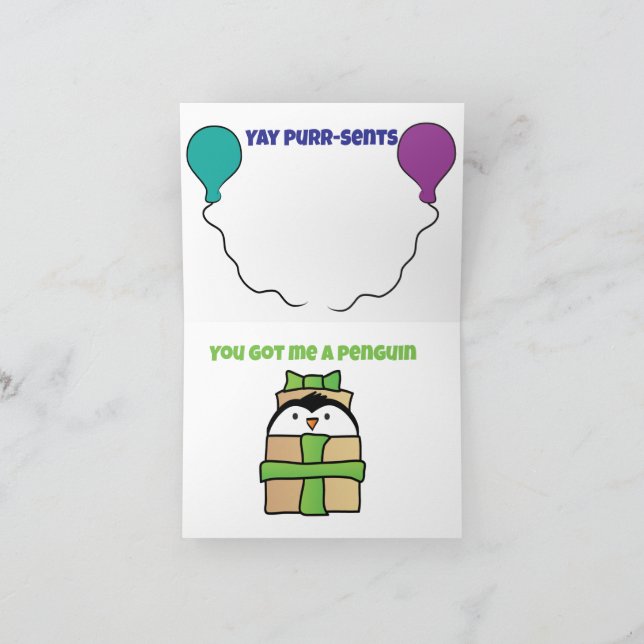 Cat birthday  card (Inside)