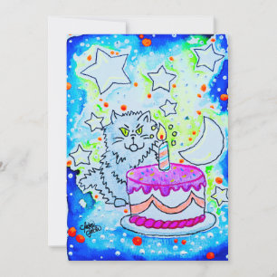 cat birthday invitation