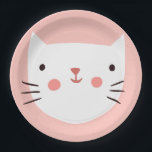 Cat Birthday Kids  Paper  Paper Plate<br><div class="desc">Animals Birthday Kids</div>