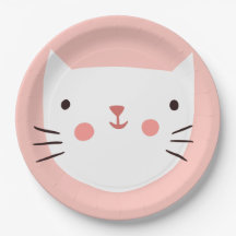 Cat Birthday Kids  Paper  Paper Plate