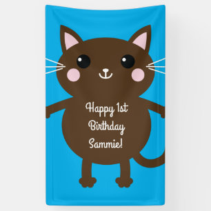 Cat Birthday Party Banner